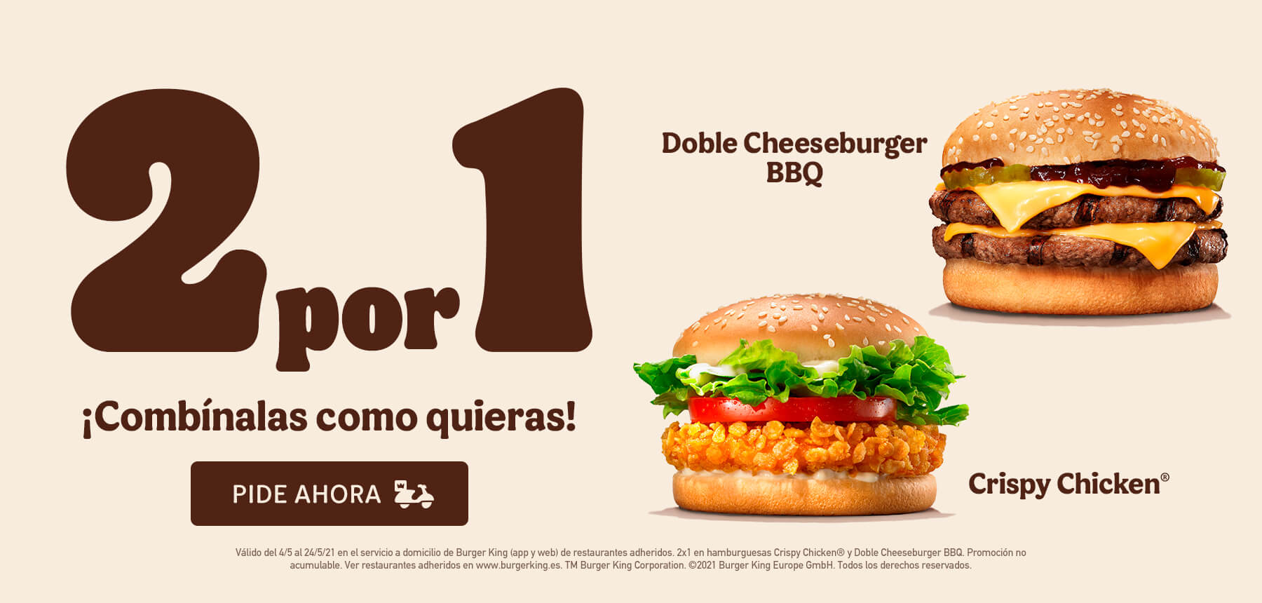 Hamburguesas al 2x1